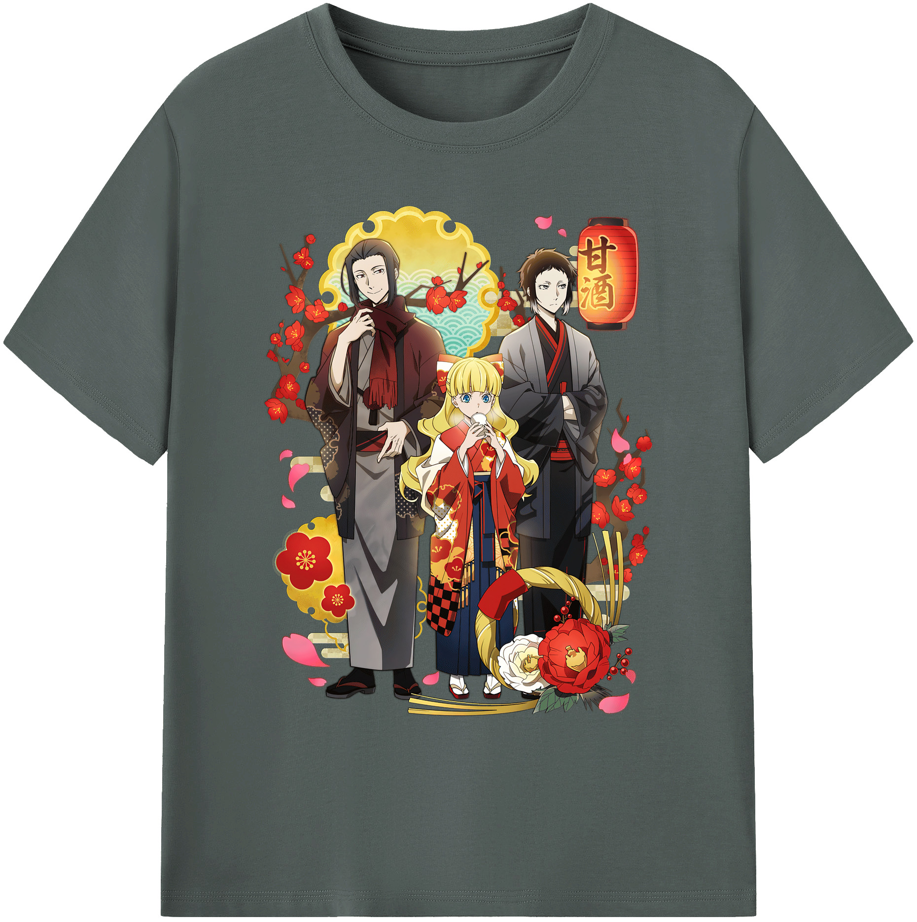 （画像用） 文豪ストレイドッグス Bungo Stray Dogs 綿100％ メンズ半袖Tシャツ｜肌触りやわらか＆通気性